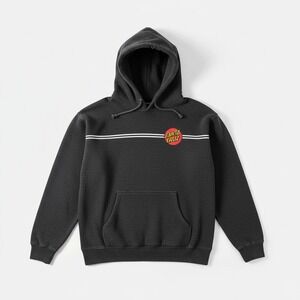 Santa Cruz Skateboards Mens Medium Logo Hooded Sweatshirt Charcoal Gray